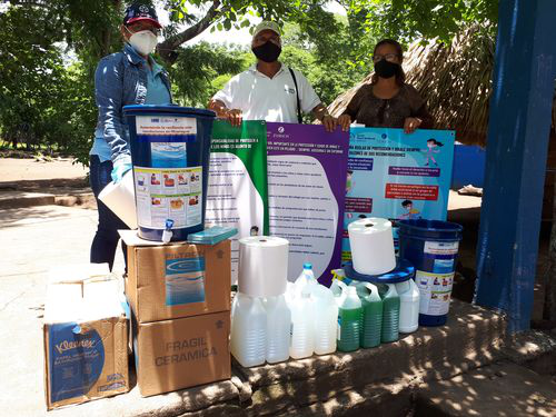 COVID-19 response by Nicaragua flood resilience team