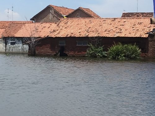 Tidal flooding in Indonesia