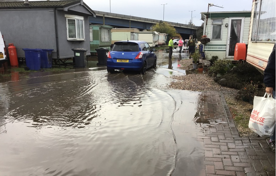 Willow Bank Caravan park in Bentley was hit by severe floods in 2019. (Image: Julie Smith)