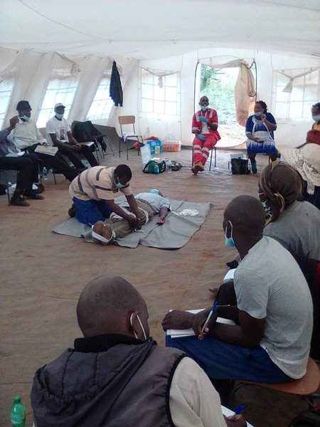 First aid training in Chimanimani delivered by Practical Action and Zimbabwe Red Cross