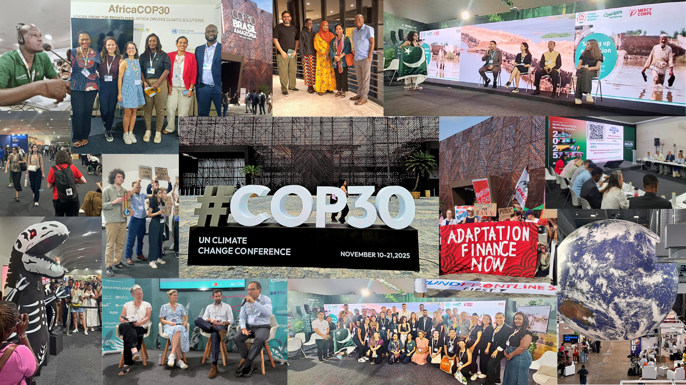 Composite imace of the Zurich Climate Resilience Alliance's activities at COP30