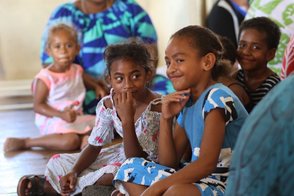 Evacuation drill in Moala Village