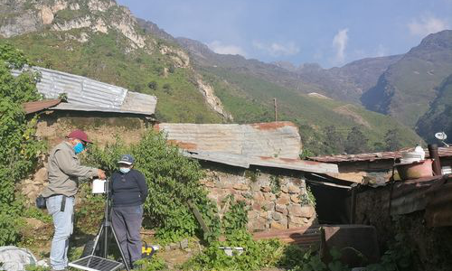 ews monitoring andes Maintenance of Early Warning System monitoring station. Photo by Practical Action